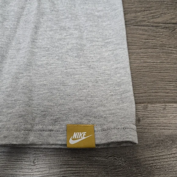 Nike Classic Ringer Big Logo Y2K Short Sleeve Mens Tee Size Large Grey Red - Picture 3 of 10